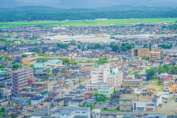 Akita City Τοπίο Από Serion Akita City Port Tower Τοποθεσία — Φωτογραφία Αρχείου