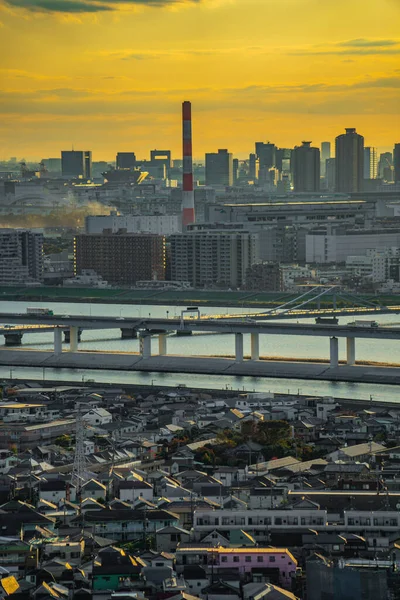 Tokyo Alacakaranlıkta Tarandı Çekim Yeri Katsushika Tokyo — Stok fotoğraf