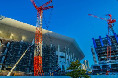 Minato Mirai 21 bölgesinin mimari manzarası. Çekim yeri: Yokohama City Nishi Ward