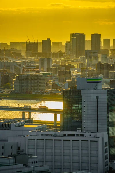 Tokyo Alacakaranlıkta Tarandı Çekim Yeri Katsushika Tokyo — Stok fotoğraf