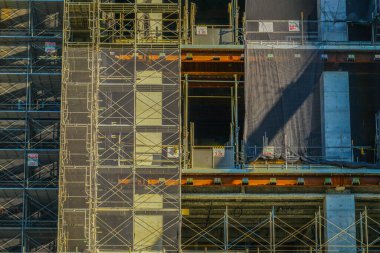 Minato Mirai 21 bölgesinin mimari manzarası. Çekim yeri: Yokohama City Nishi Ward