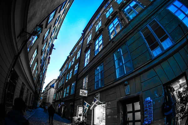 Miejski Krajobraz Starego Miasta Sztokholmie Miejsce Fotografowania Szwecja Sztokholm — Zdjęcie stockowe