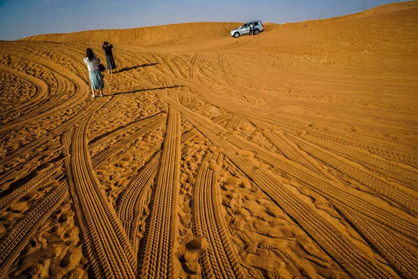 Arabian Desert People Shooting Location Dubai — Stock Photo, Image