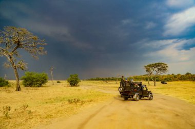 Minneria Ulusal Parkı 'nda Jeep Safari (Sri Lanka). Çekim Konumu: Sri Lanka