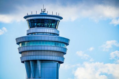 Havaalanı kontrol kulesi. Çekim Konumu: Ota Ward, Tokyo