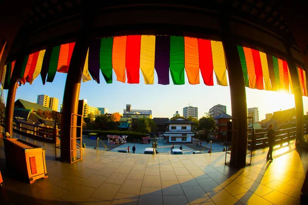 Нисииси Дайси Пять Цветных Занавесок Место Съемок Адати Токио — стоковое фото