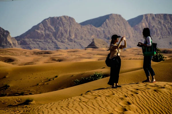 Arabische Wüste Und Menschen Drehort Dubai — Stockfoto