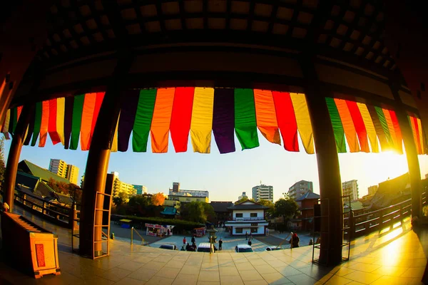 西石大師と五色の幕 撮影場所 東京都足立区 — ストック写真