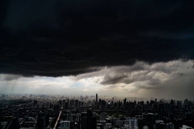 Tayland Bangkok şehir manzarası (Mahana Mısır Gözlemevi). Çekim yeri: Bangkok, Tayland