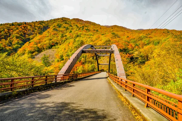 Γέφυρα Owazuno Στο Φράγμα Oku Τοποθεσία Λήψης Νομός Γκούνμα — Φωτογραφία Αρχείου