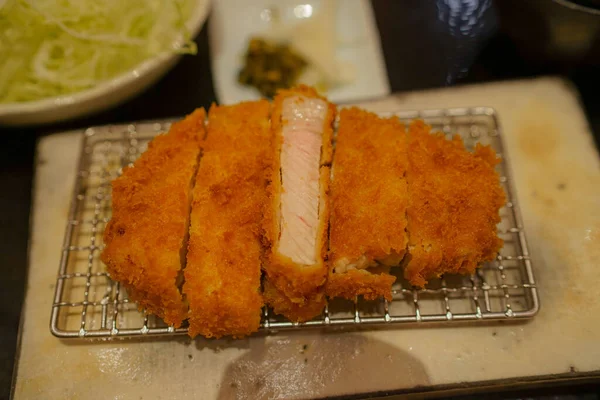 Tonkatsu Setzte Mahlzeit Drehort Yokohama Stadt Kanagawa Präfektur — Stockfoto