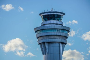 Havaalanı kontrol kulesi. Çekim Konumu: Ota Ward, Tokyo