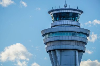 Havaalanı kontrol kulesi. Çekim Konumu: Ota Ward, Tokyo