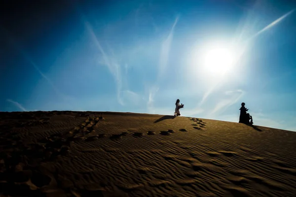 아라비아사막 사람들 — 스톡 사진