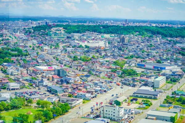 Akita Paysage Ville Serion Akita City Port Tower Lieu Tournage — Photo