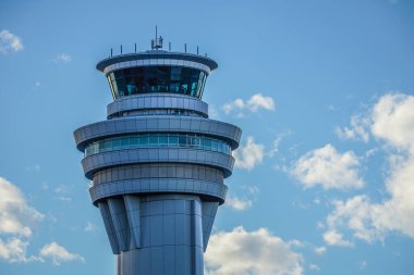 Havaalanı kontrol kulesi. Çekim Konumu: Ota Ward, Tokyo