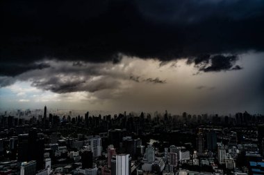 Tayland Bangkok şehir manzarası (Mahana Mısır Gözlemevi). Çekim yeri: Bangkok, Tayland