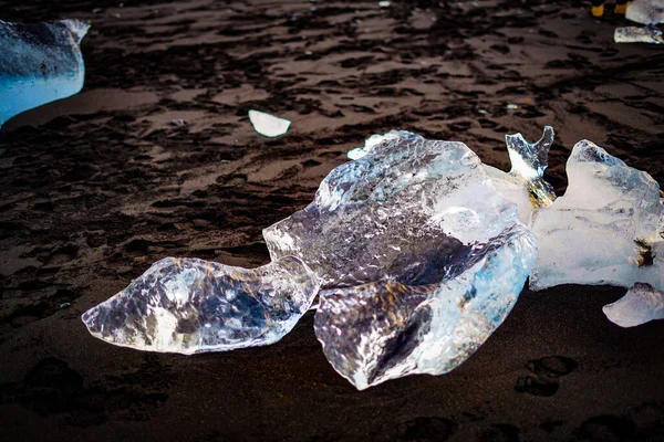 Yorkels Aururon Diamond Beach Islandia Ubicación Del Disparo Islandia — Foto de Stock