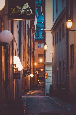 Stockholm Gumlastans Eski Kasabası. Çekim yeri: İsveç, Stockholm
