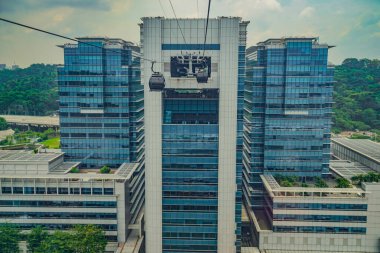 Singapur teleferiği (Sentosa Adası). Çekim Konumu: Singapur