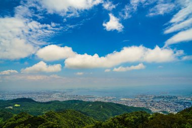 Rokko Garden Terrace 'dan bir sahne. Çekim yeri: Kobe şehri, Hyogo Bölgesi