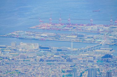 Rokko Garden Terrace 'dan bir sahne. Çekim yeri: Kobe şehri, Hyogo Bölgesi