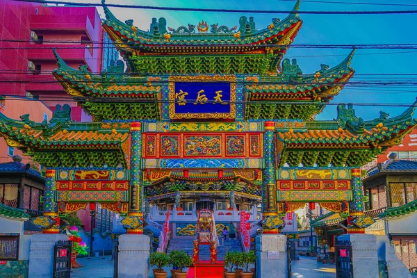 Tempio Yokohama Mazu Yokohama Chinatown Ubicazione Delle Riprese Naka Yokohama — Foto Stock