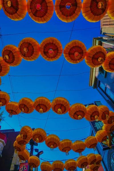 Yokohama Chinatown Grote Nieuwjaar Decoratie Schietplaats Naka Yokohama Shi — Stockfoto