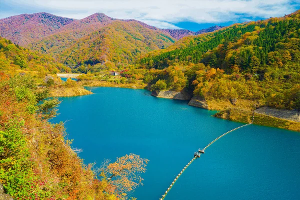 Autumn Leaves Million Dam Shooting Location Gunma Prefecture — Foto de Stock