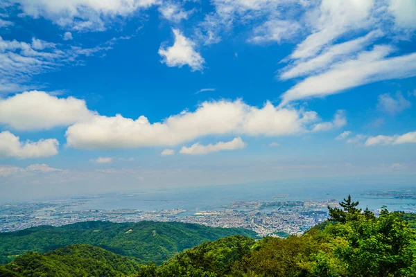Rokko Garden Terrace 'dan bir sahne. Çekim yeri: Kobe şehri, Hyogo Bölgesi