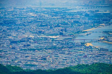 Rokko Garden Terrace 'dan bir sahne. Çekim yeri: Kobe şehri, Hyogo Bölgesi