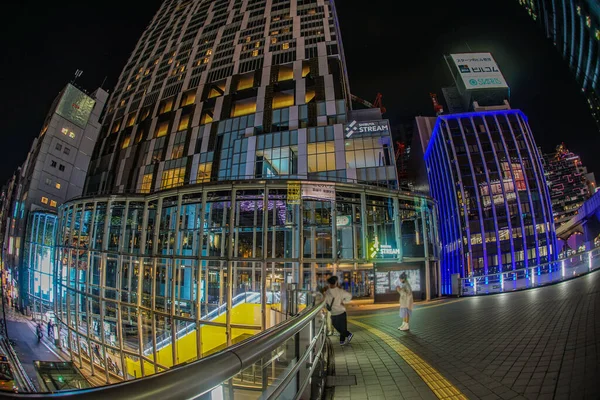 渋谷の夜景 渋谷駅広場 撮影場所 東京都渋谷区 — ストック写真