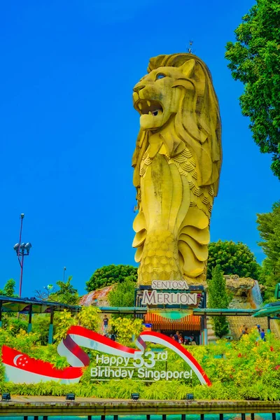 Merlion Sentosa Luogo Delle Riprese Singapore — Foto Stock