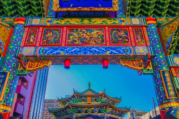 Yokohama Mazu Temple Yokohama Chinatown Shooting Location Naka Yokohama Shi — Foto Stock