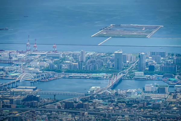 Landskap Från Rokko Trädgårdsterrass Fotografering Plats Kobe Stad Hyogo Pref — Stockfoto