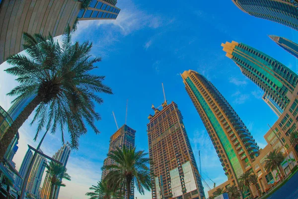 Дубайские Небоскребы Оаэ Место Съемки Дубай — стоковое фото