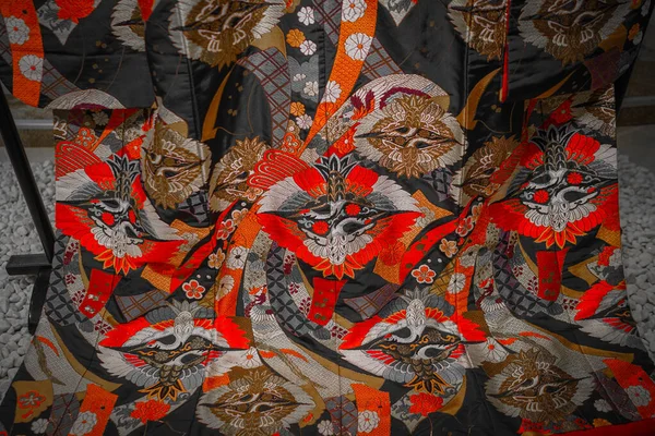 豪華な着物 日本文化 撮影場所 東京都目黒区 — ストック写真