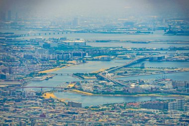 Rokko Garden Terrace 'dan bir sahne. Çekim yeri: Kobe şehri, Hyogo Bölgesi