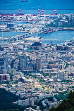 Rokko Garden Terrace 'dan bir sahne. Çekim yeri: Kobe şehri, Hyogo Bölgesi