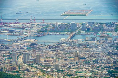 Rokko Garden Terrace 'dan bir sahne. Çekim yeri: Kobe şehri, Hyogo Bölgesi
