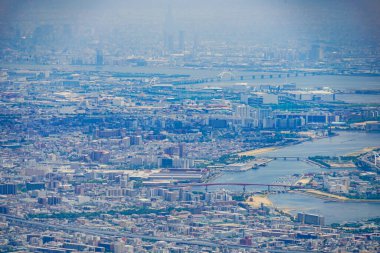 Rokko Garden Terrace 'dan bir sahne. Çekim yeri: Kobe şehri, Hyogo Bölgesi