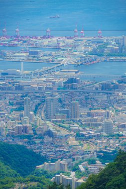 Rokko Garden Terrace 'dan bir sahne. Çekim yeri: Kobe şehri, Hyogo Bölgesi