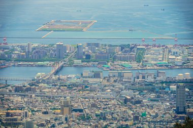 Rokko Garden Terrace 'dan bir sahne. Çekim yeri: Kobe şehri, Hyogo Bölgesi