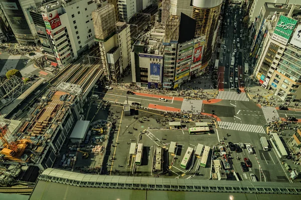 Városkép Shibuya Állomás Előtt Lövöldözés Helye Shibuya Tokió — Stock Fotó