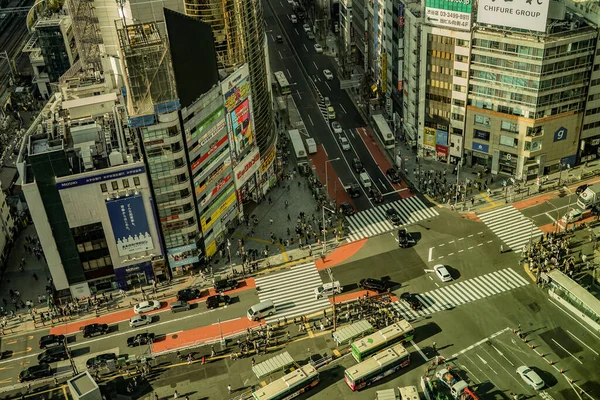 Városkép Shibuya Állomás Előtt Lövöldözés Helye Shibuya Tokió — Stock Fotó