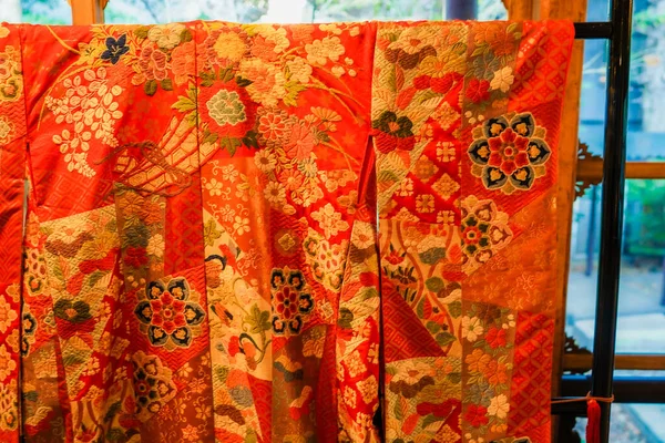Luxurious Kimono Japanese Culture Shooting Location Meguro Tokyo — Stock Fotó