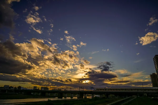 Riverbed Van Futakotamagawa Denentoshi Line Schietplaats Setagaya Tokio — Stockfoto