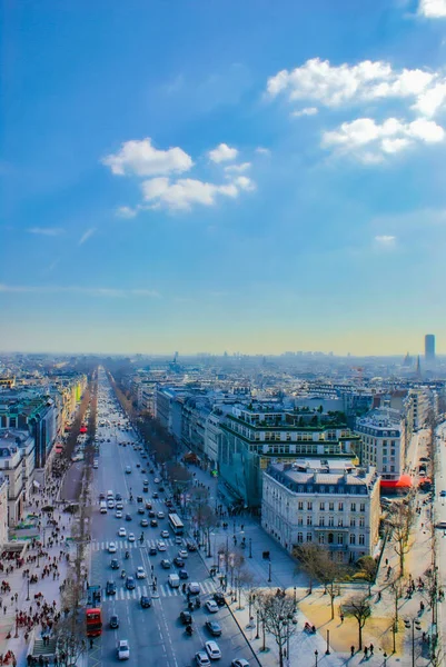 Cityscape Paris Seen Arc Triomphe Shooting Location France Paris — Stockfoto
