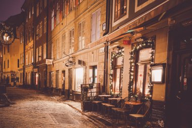 The streets of Scandinavian Stockholm. Shooting Location: Sweden, Stockholm