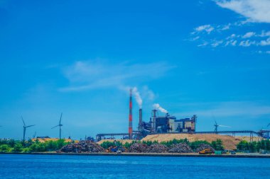 Akita Port and Blue Sky. Shooting Location: Akita